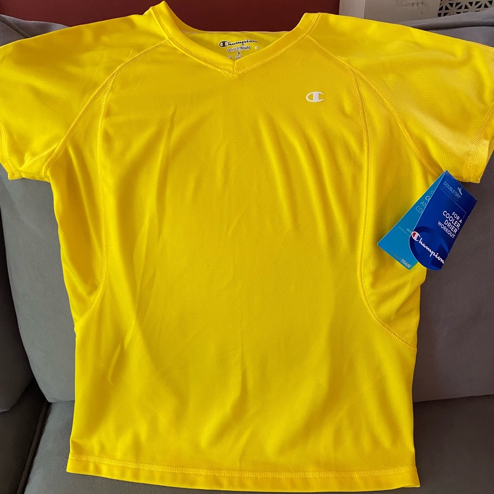 Champion Powertrain V Neck T-shirt S/P Yellow